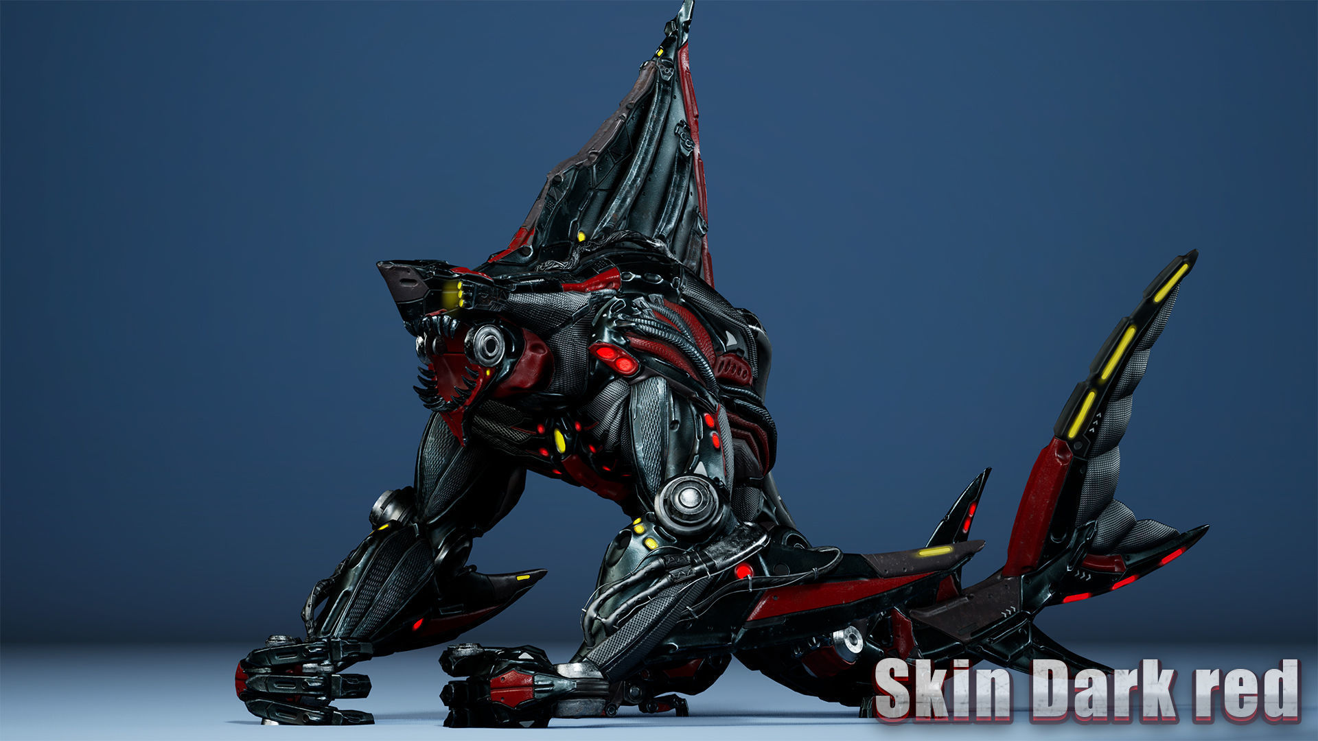 Sci-Fi Shark Low-poly 3D model_24