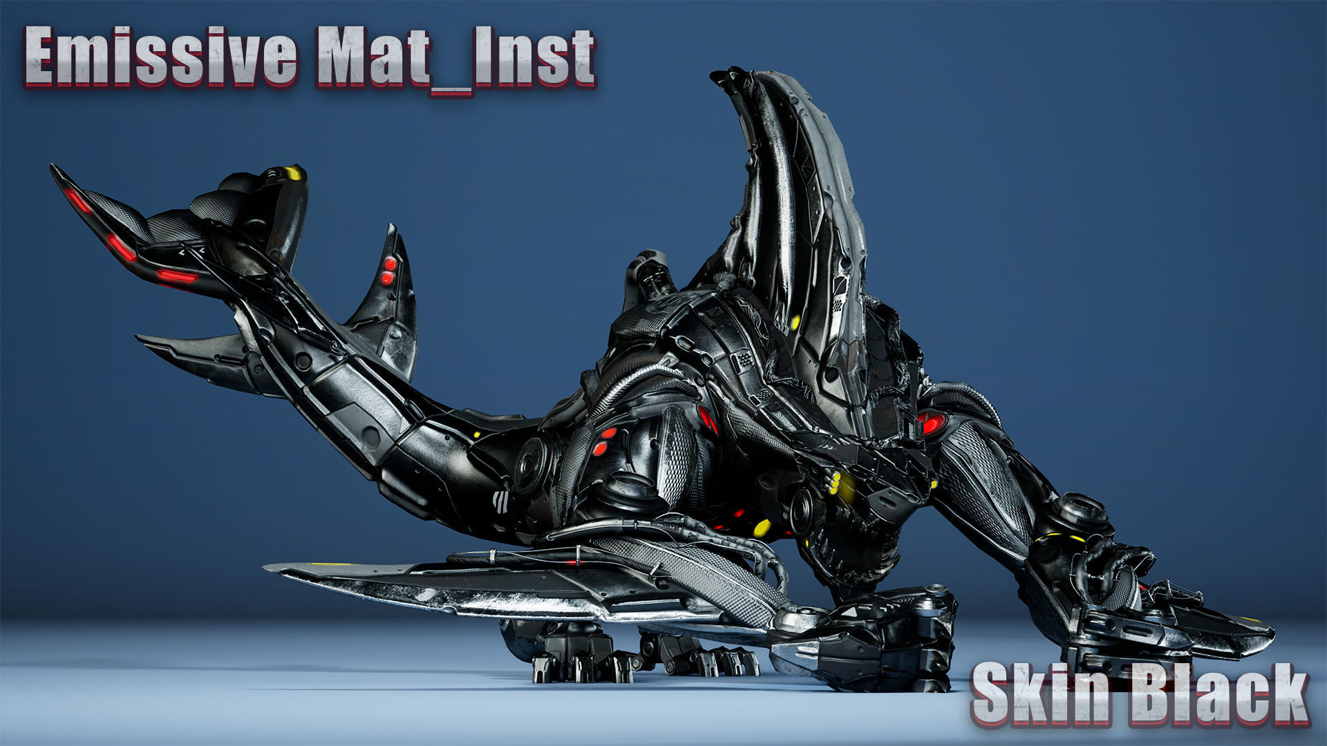 Sci-Fi Shark Low-poly 3D model_21