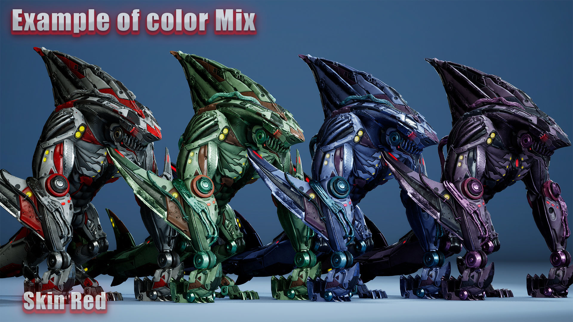 Sci-Fi Shark Low-poly 3D model_17