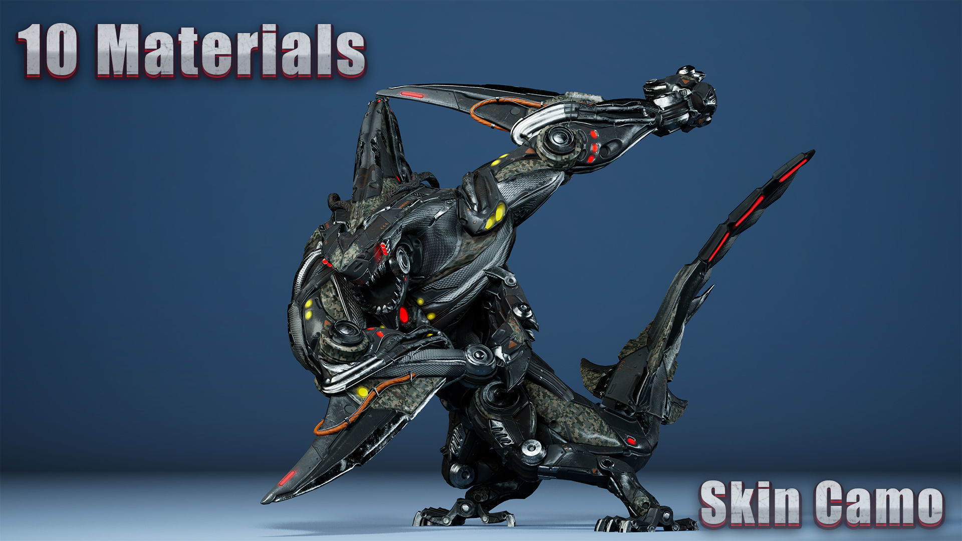 Sci-Fi Shark Low-poly 3D model_22