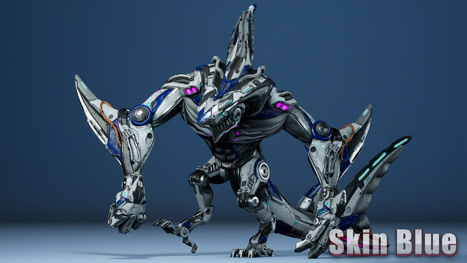 Sci-Fi Shark Low-poly 3D model_23