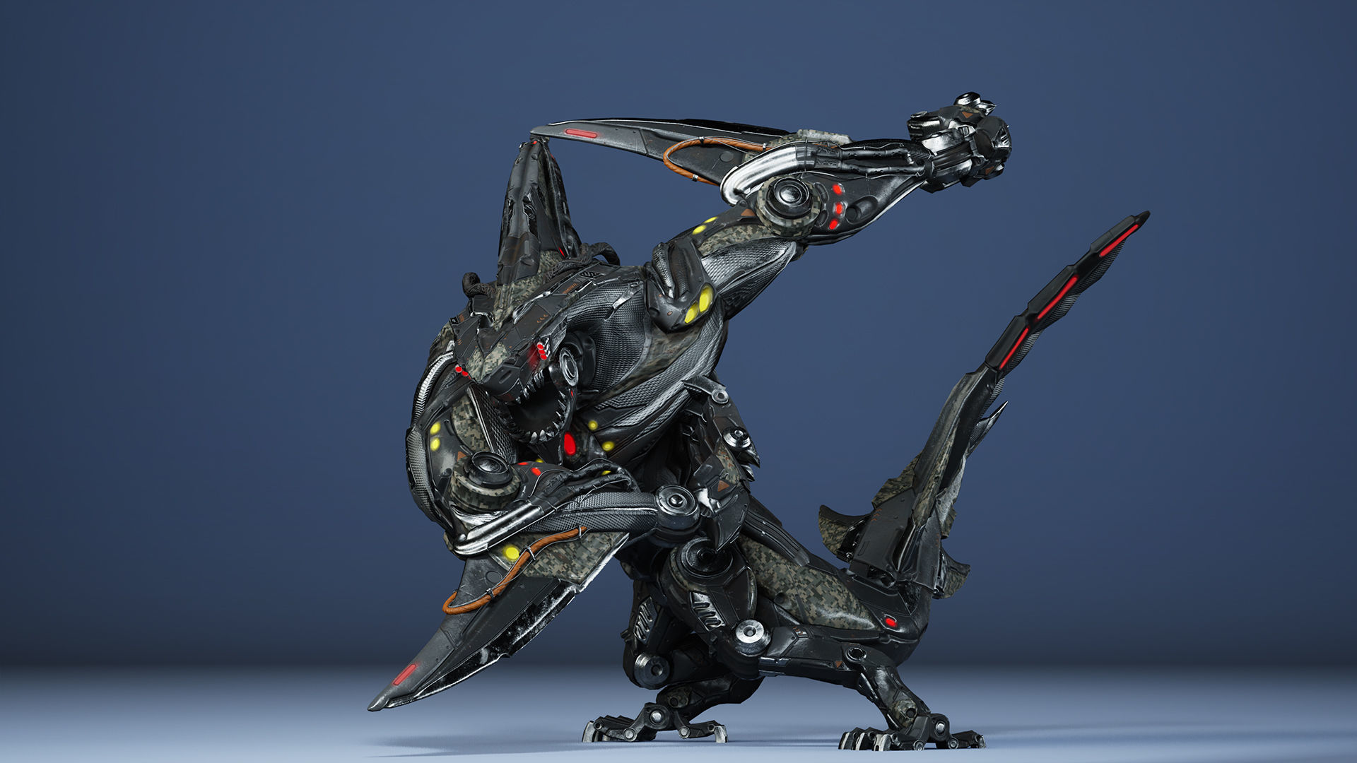 Sci-Fi Shark Low-poly 3D model_9