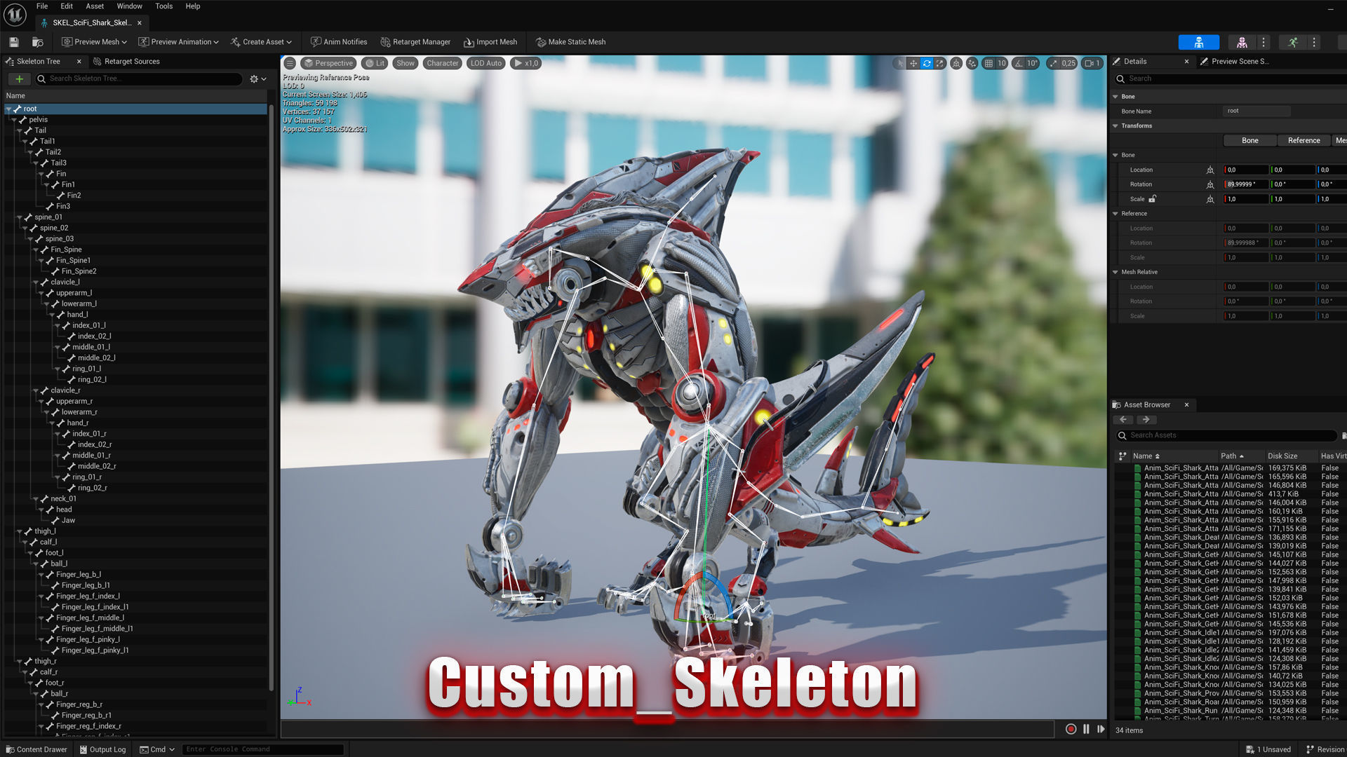 Sci-Fi Shark Low-poly 3D model_19