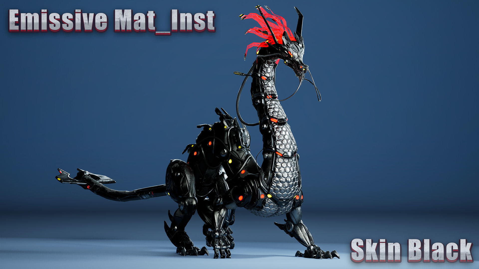 Sci-Fi Dragon Low-poly 3D model_22