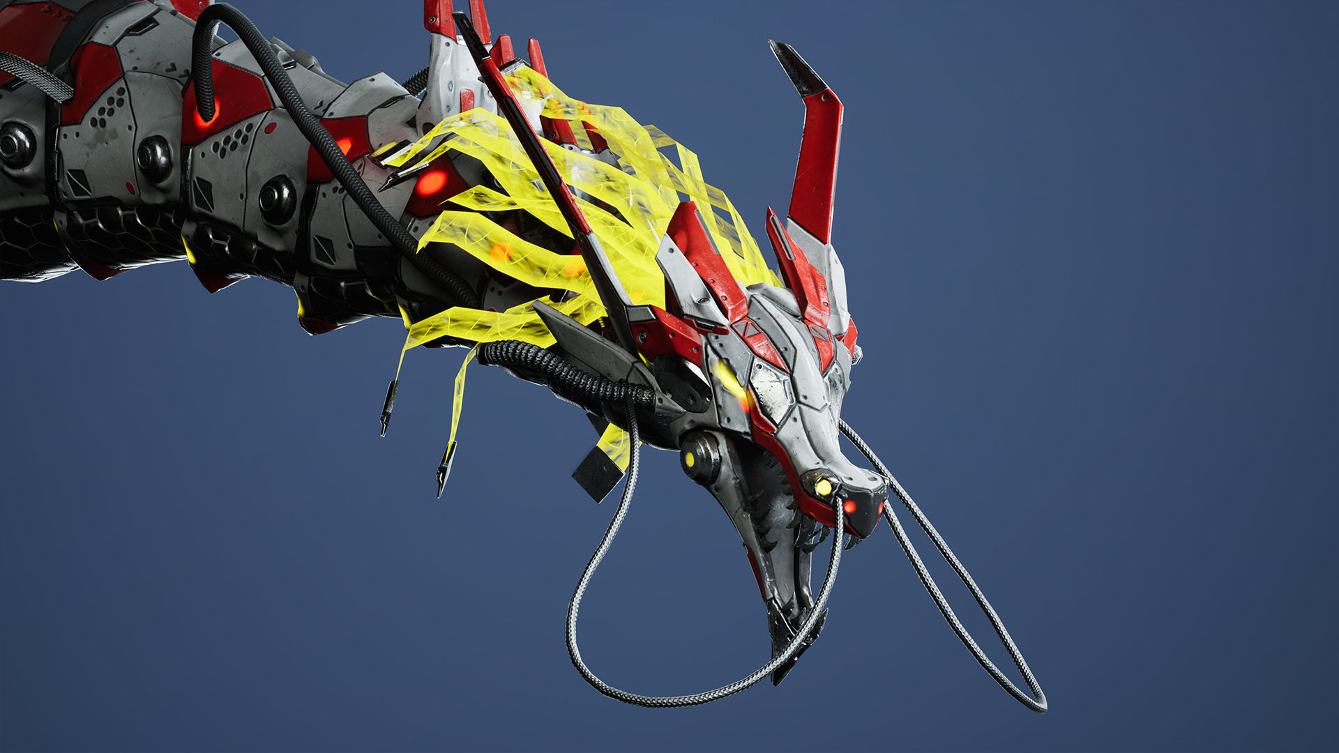 Sci-Fi Dragon Low-poly 3D model_3