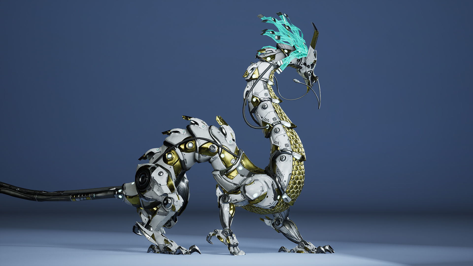 Sci-Fi Dragon Low-poly 3D model_11