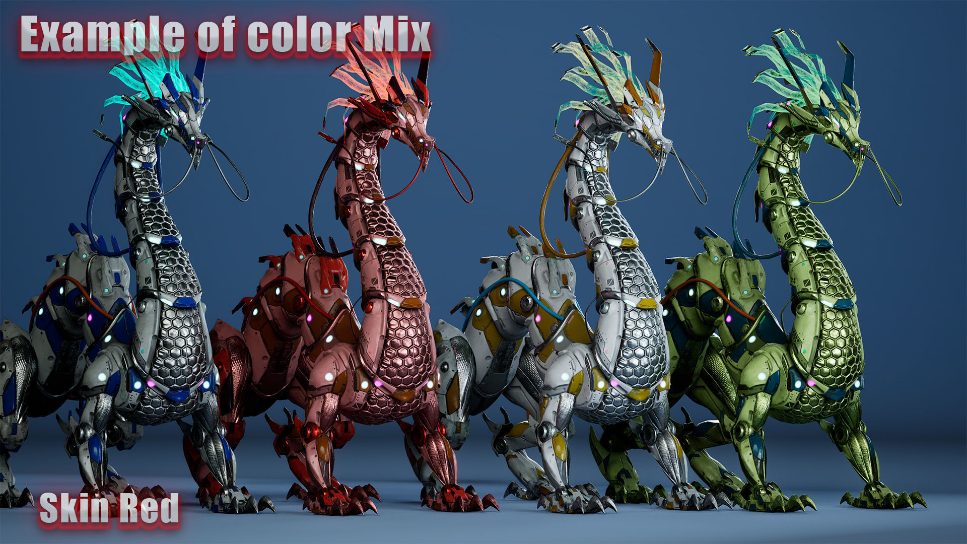 Sci-Fi Dragon Low-poly 3D model_18