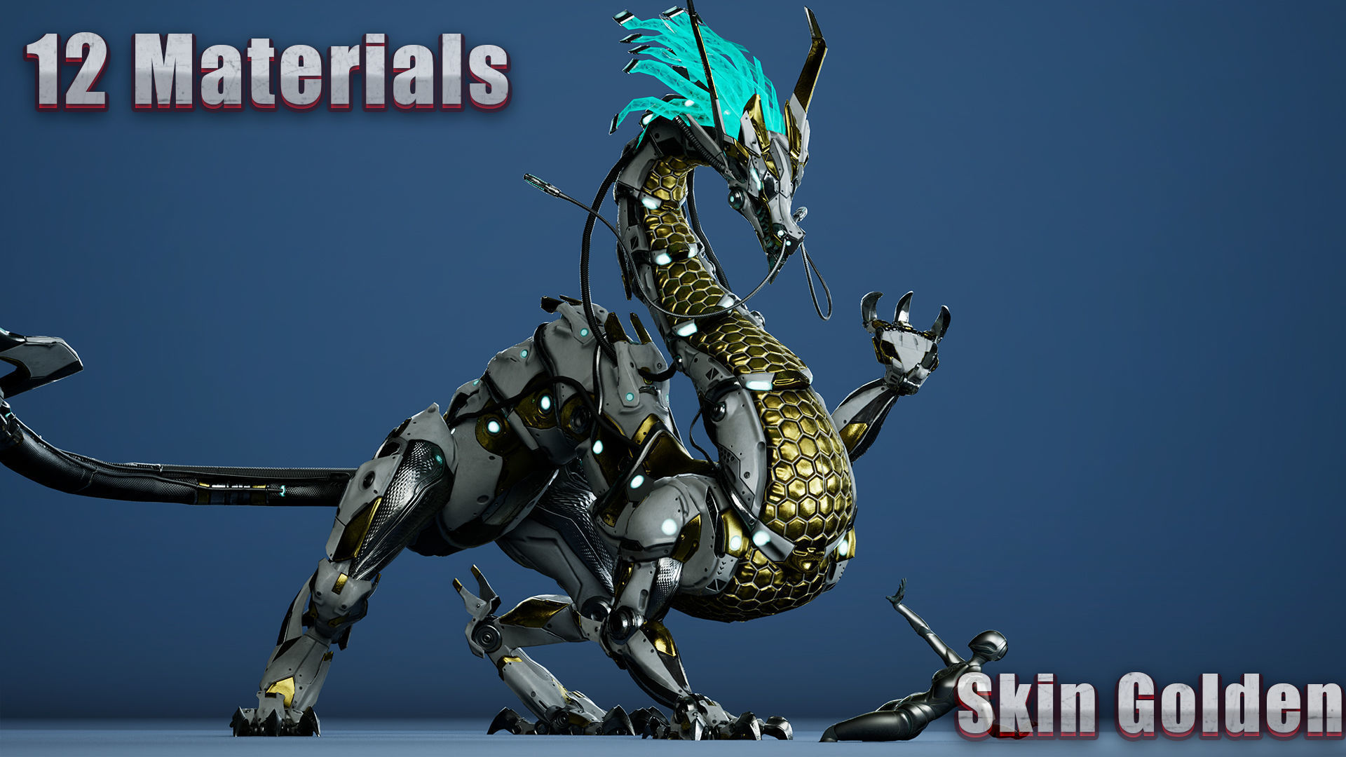 Sci-Fi Dragon Low-poly 3D model_23