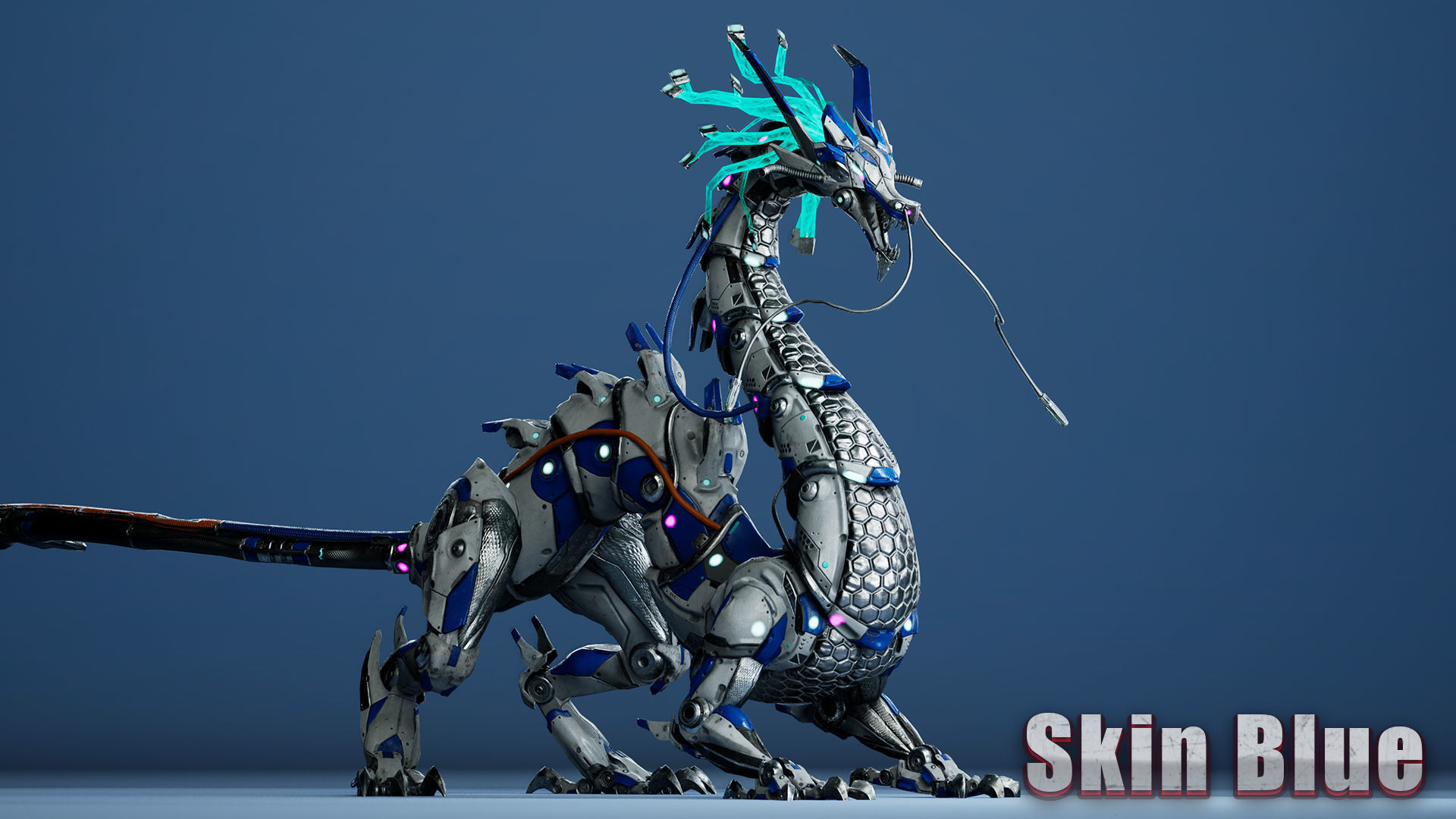 Sci-Fi Dragon Low-poly 3D model_24