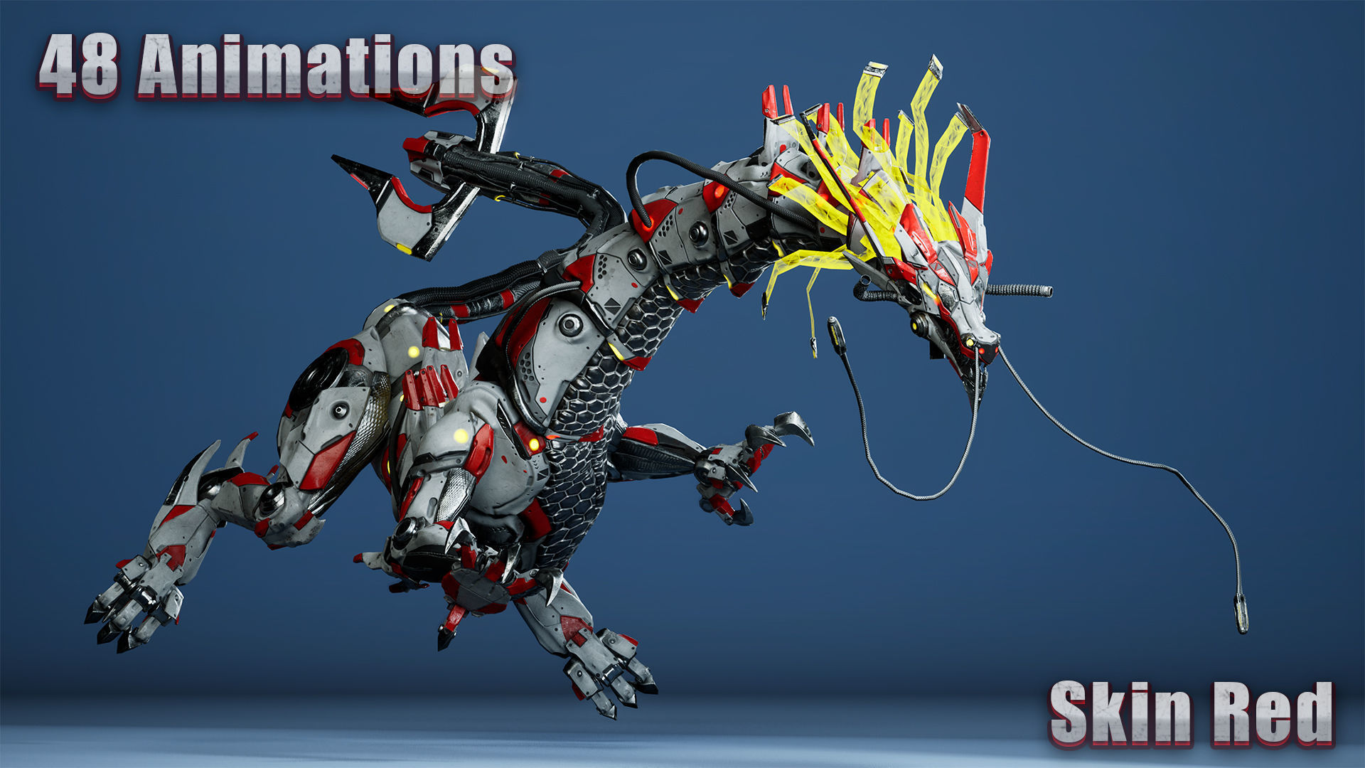 Sci-Fi Dragon Low-poly 3D model_21