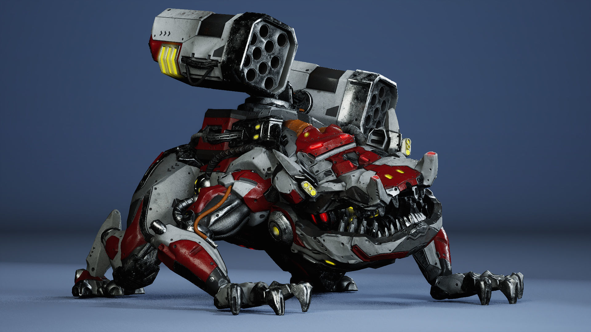 Sci-Fi Frog Low-poly 3D model_3