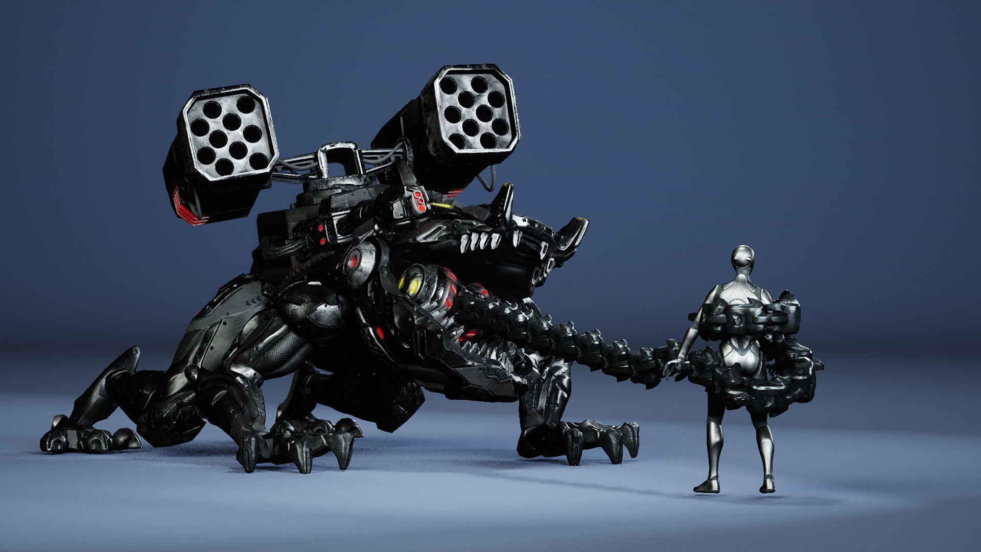 Sci-Fi Frog Low-poly 3D model_19