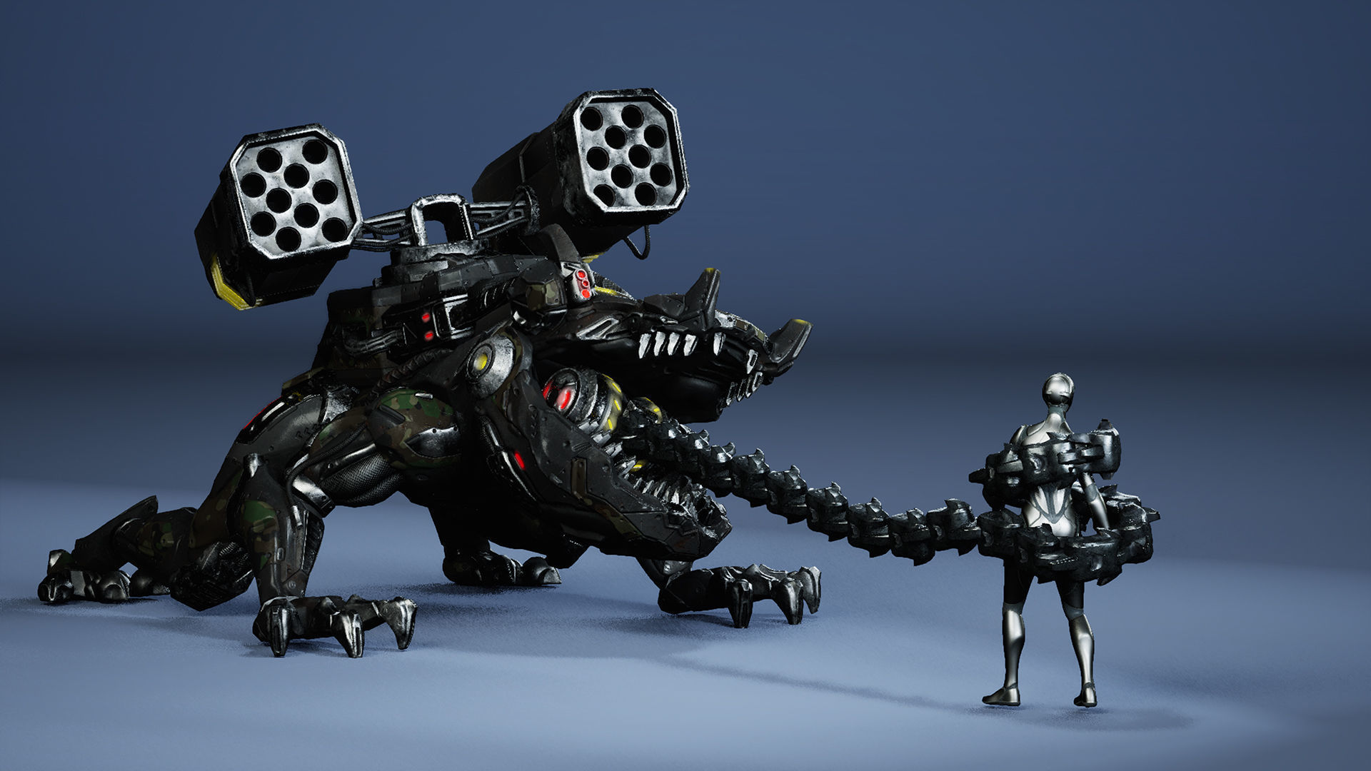 Sci-Fi Frog Low-poly 3D model_6