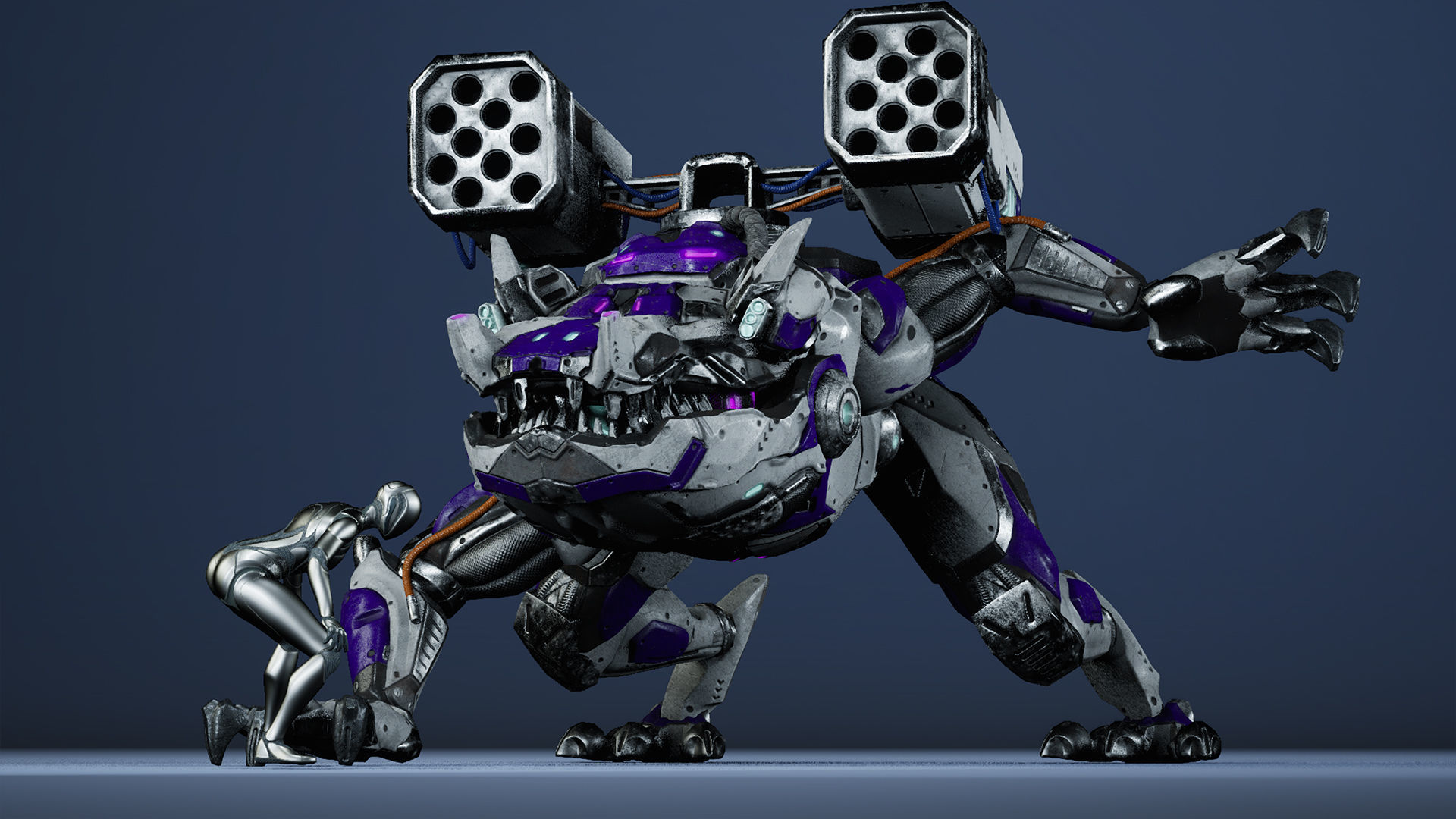 Sci-Fi Frog Low-poly 3D model_18