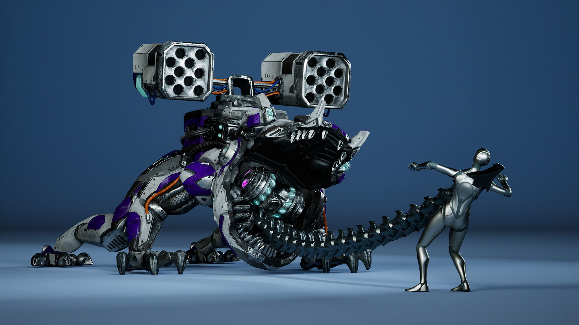 Sci-Fi Frog Low-poly 3D model_28