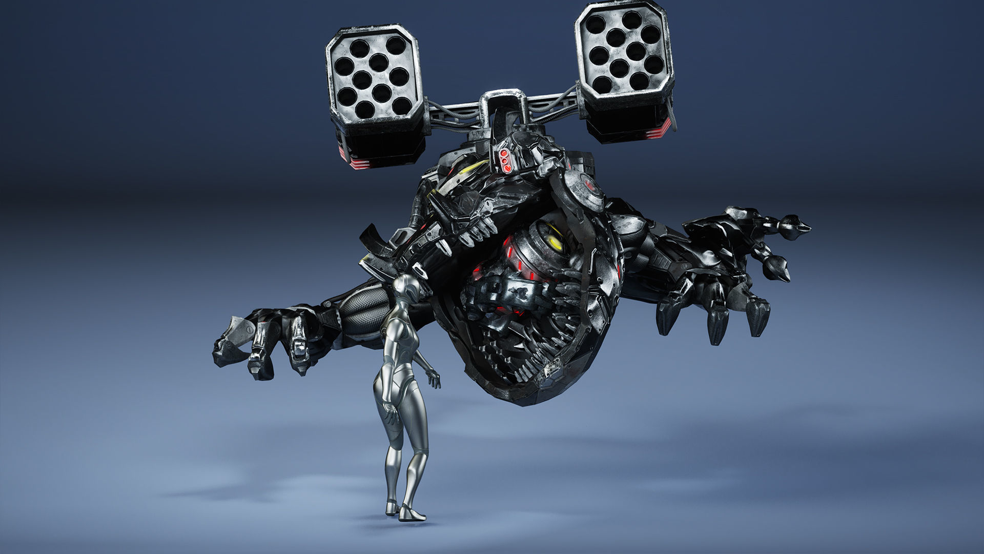 Sci-Fi Frog Low-poly 3D model_20