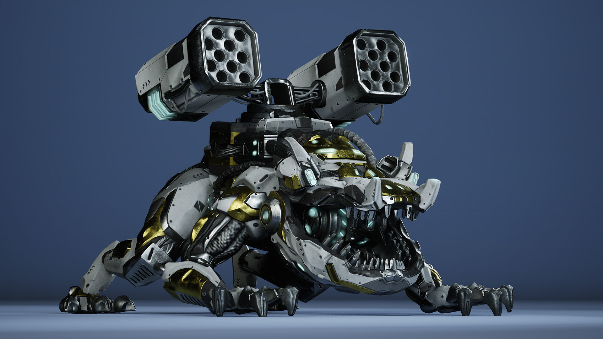 Sci-Fi Frog Low-poly 3D model_9