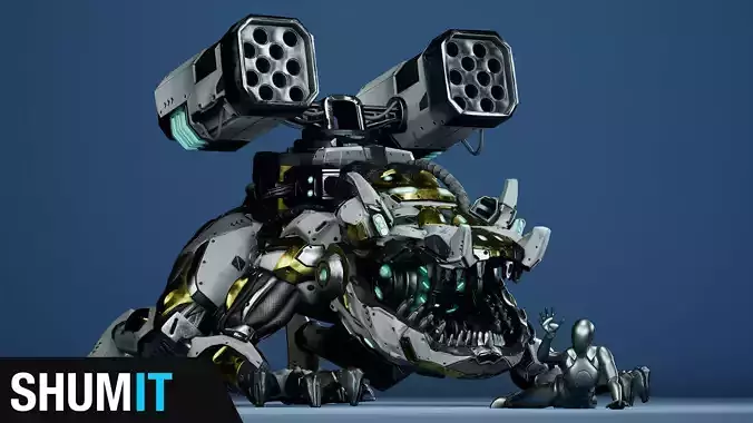 Sci-Fi Frog Low-poly 3D model