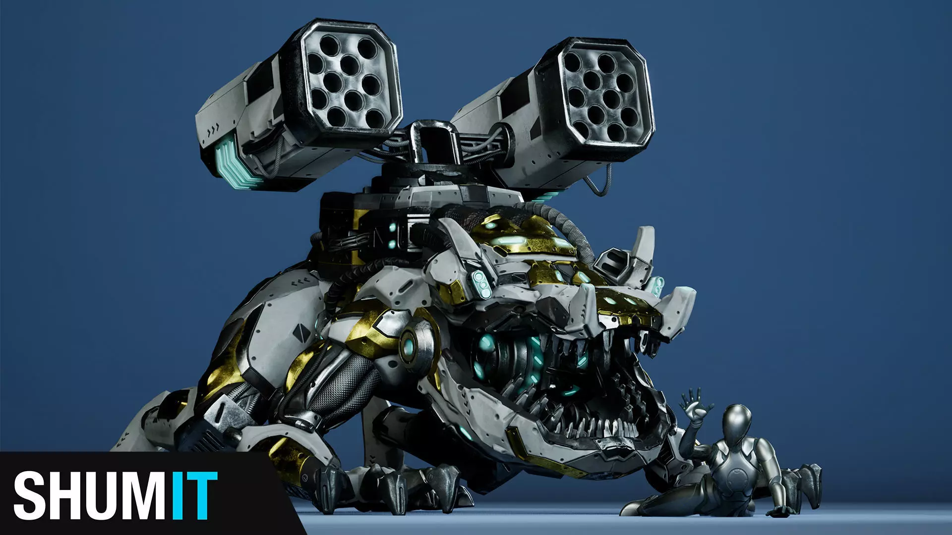 Sci-Fi Frog Low-poly 3D model_0