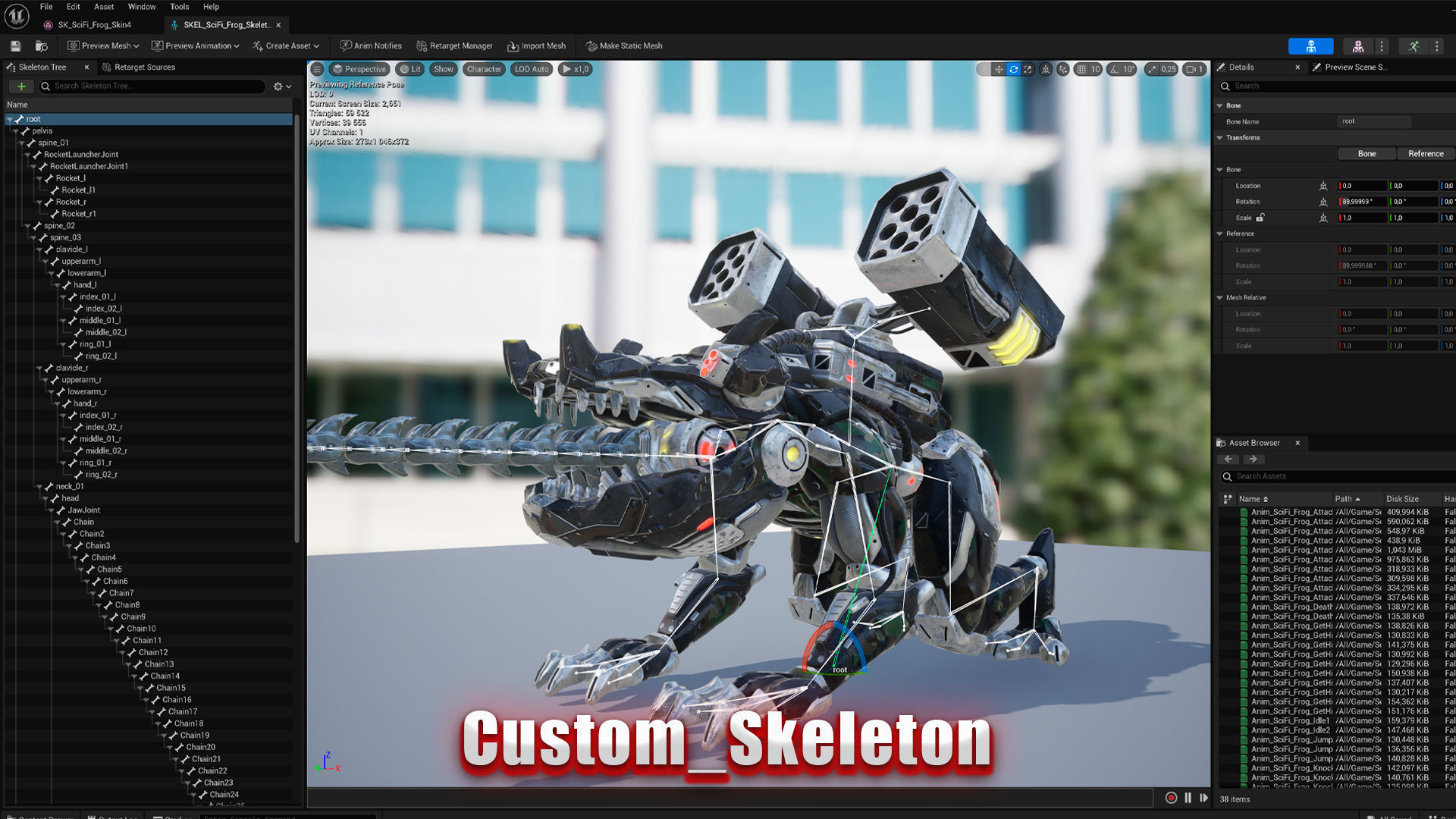 Sci-Fi Frog Low-poly 3D model_24