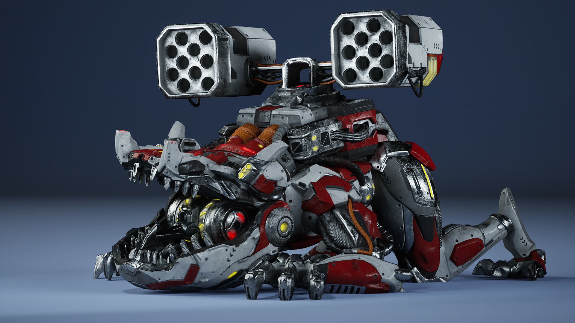 Sci-Fi Frog Low-poly 3D model_2