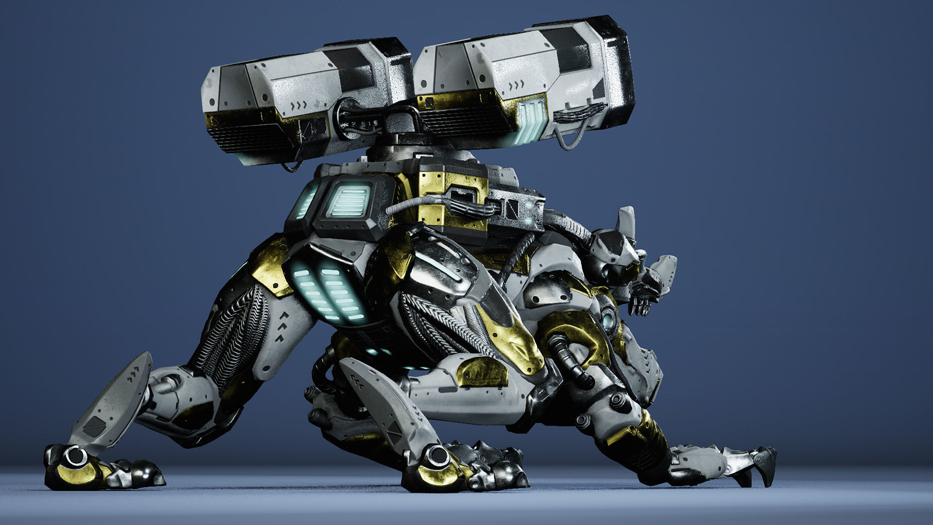 Sci-Fi Frog Low-poly 3D model_8