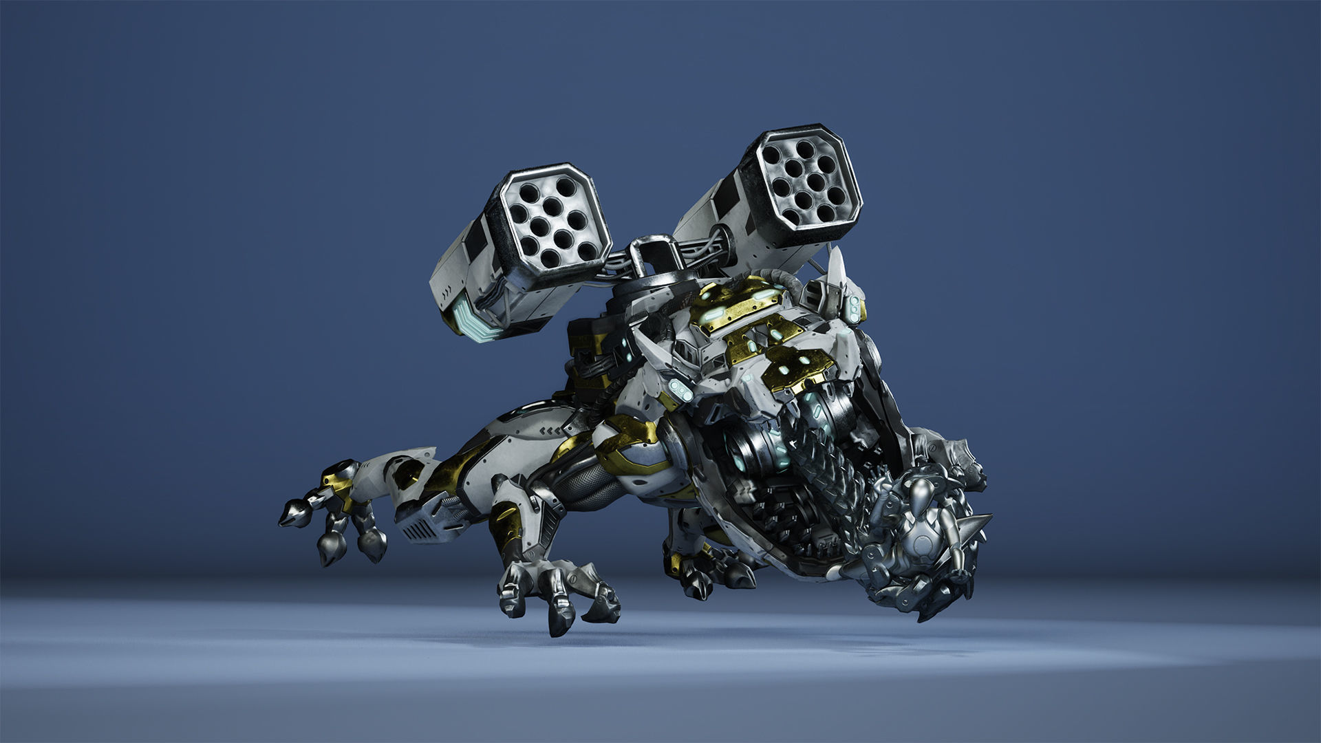 Sci-Fi Frog Low-poly 3D model_12