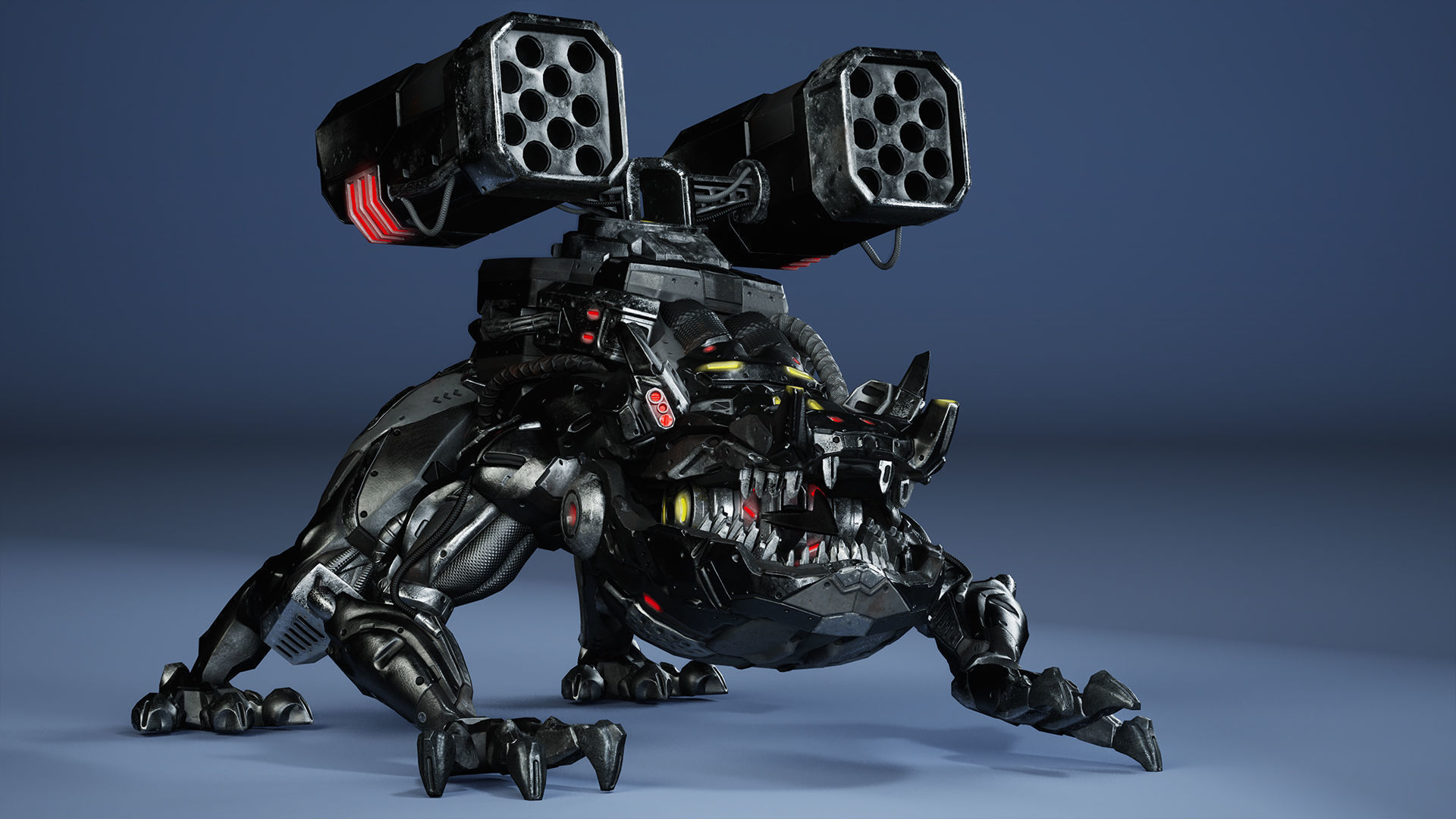 Sci-Fi Frog Low-poly 3D model_13