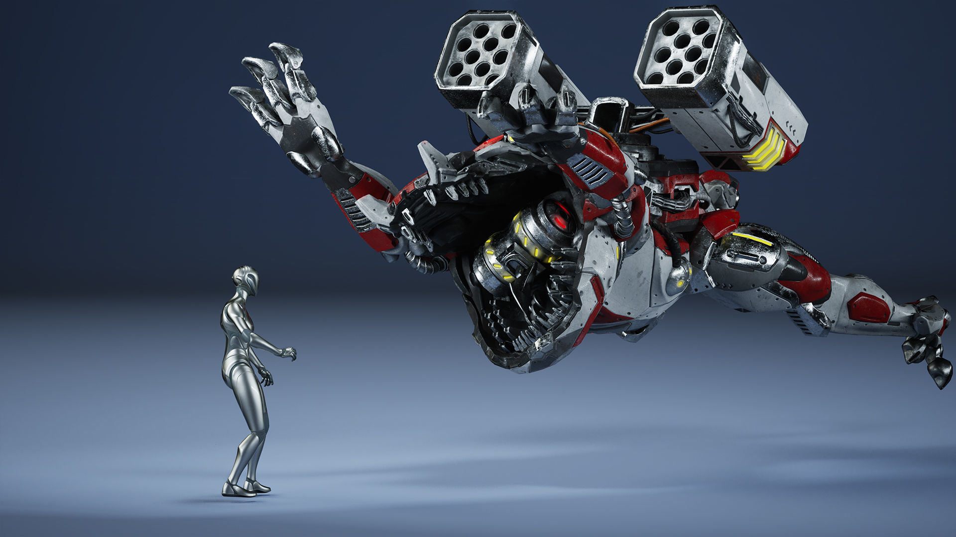 Sci-Fi Frog Low-poly 3D model_5