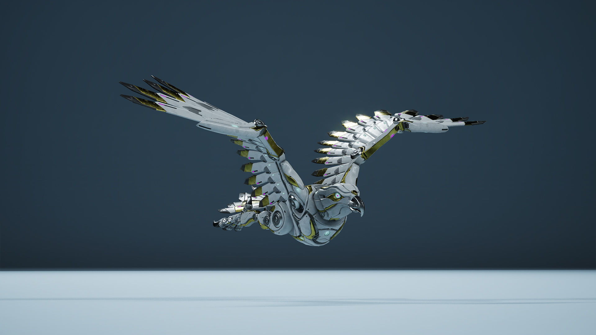 Sci-Fi Eagle Low-poly 3D model_3