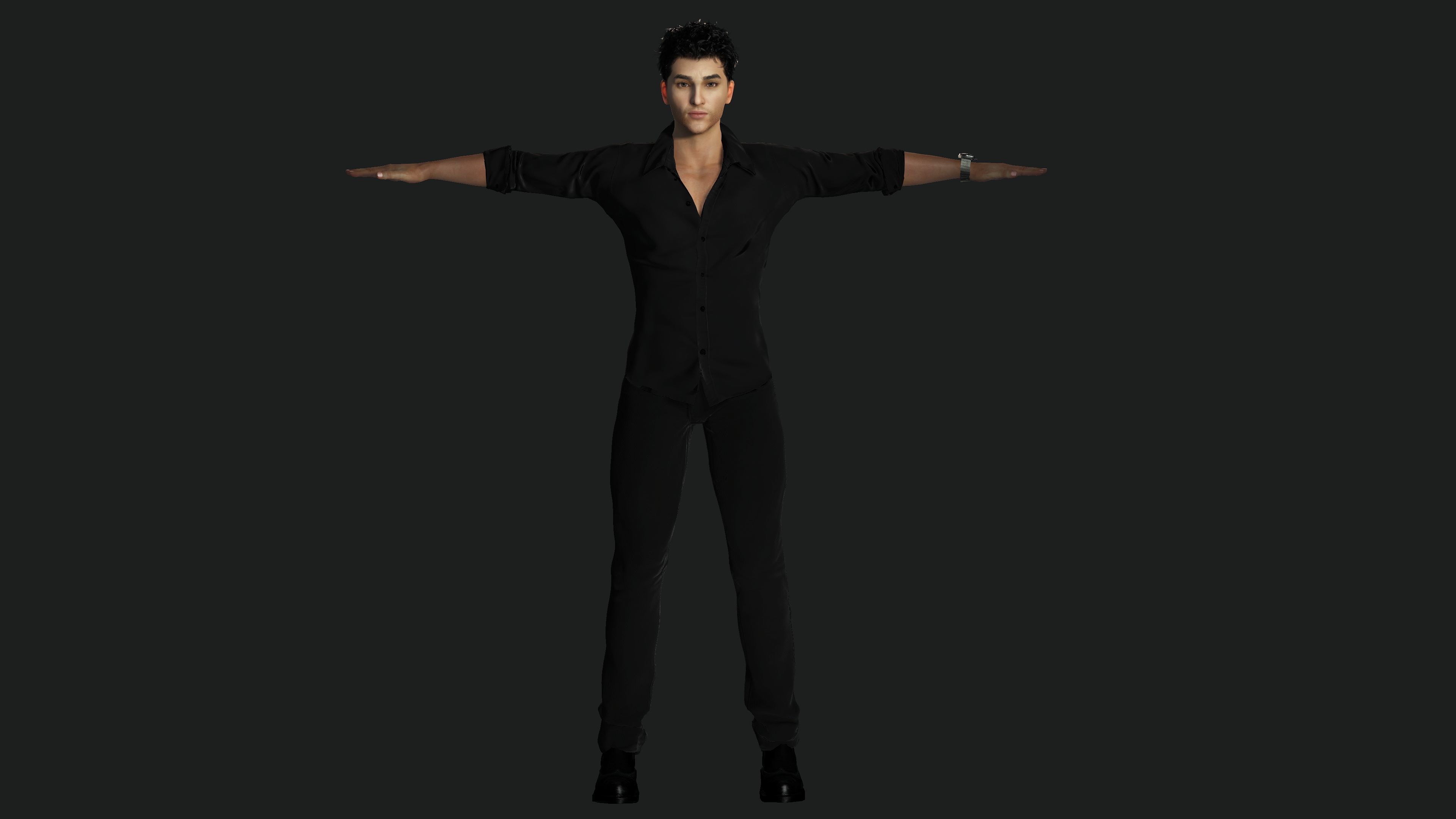 AAA 3D REALISTIC MALE CHARACTER - YOUNG BUSINESSMAN  CEO WORKER Low-poly 3D model_12