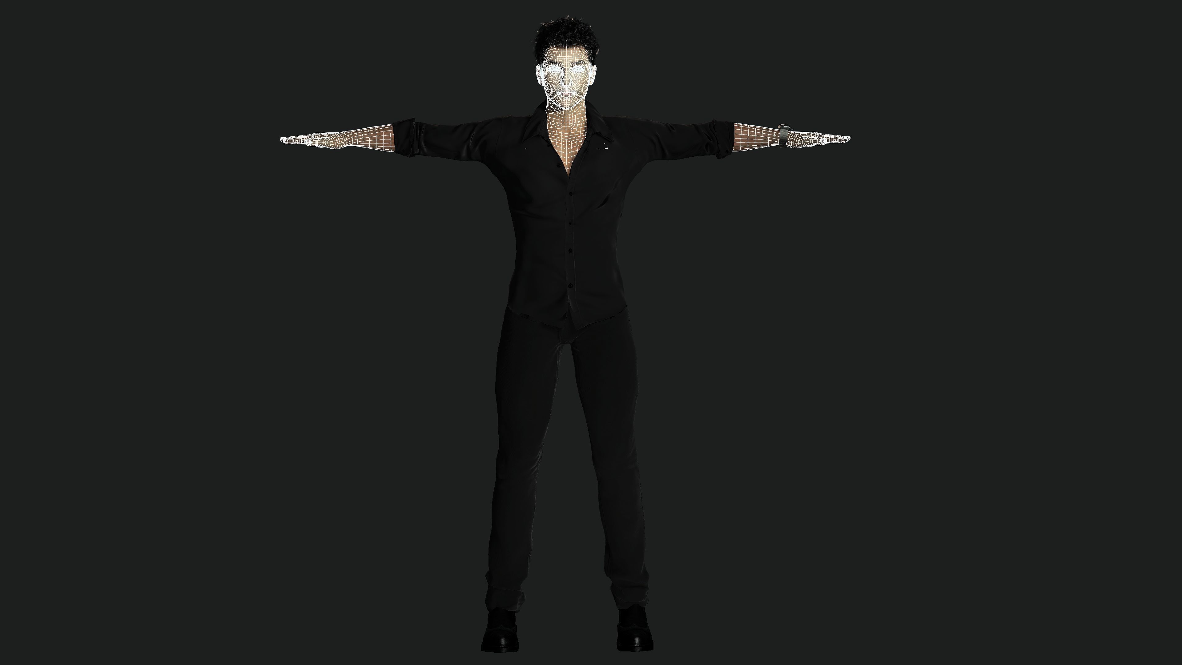 AAA 3D REALISTIC MALE CHARACTER - YOUNG BUSINESSMAN  CEO WORKER Low-poly 3D model_14