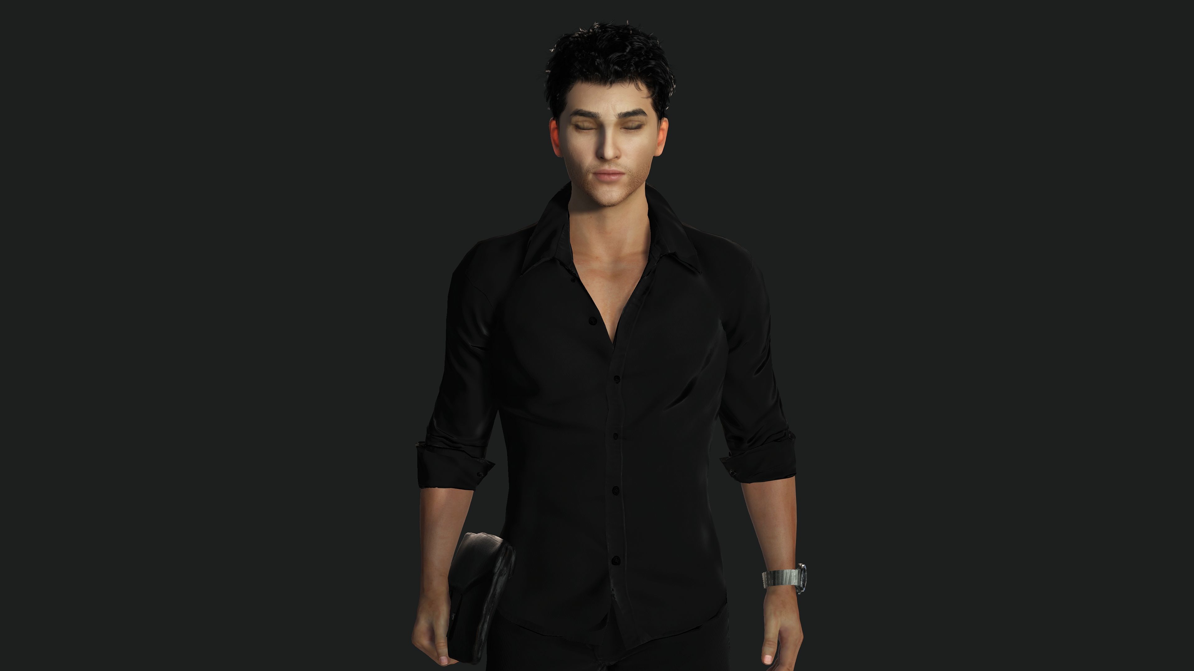 AAA 3D REALISTIC MALE CHARACTER - YOUNG BUSINESSMAN  CEO WORKER Low-poly 3D model_8