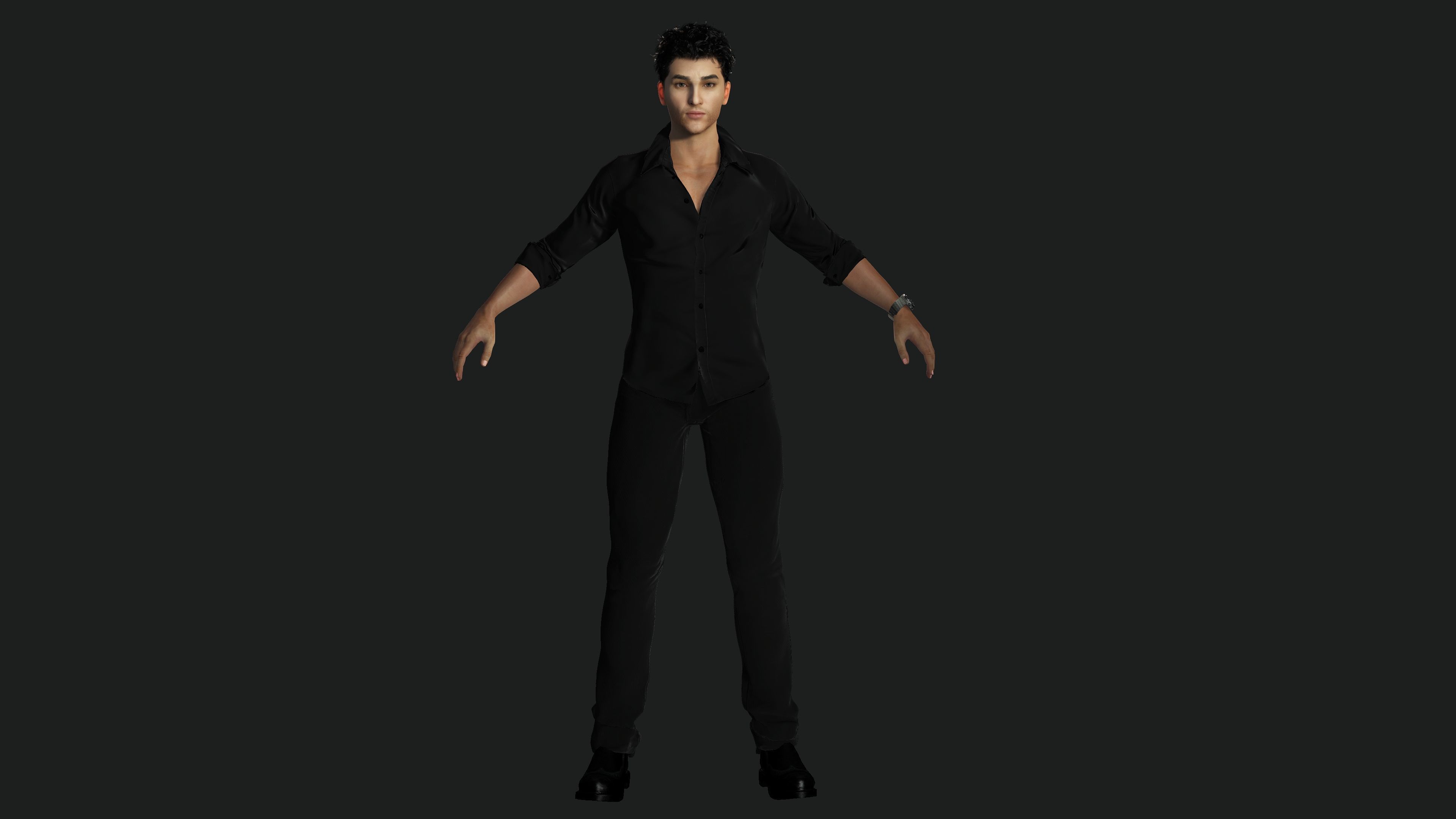 AAA 3D REALISTIC MALE CHARACTER - YOUNG BUSINESSMAN  CEO WORKER Low-poly 3D model_11