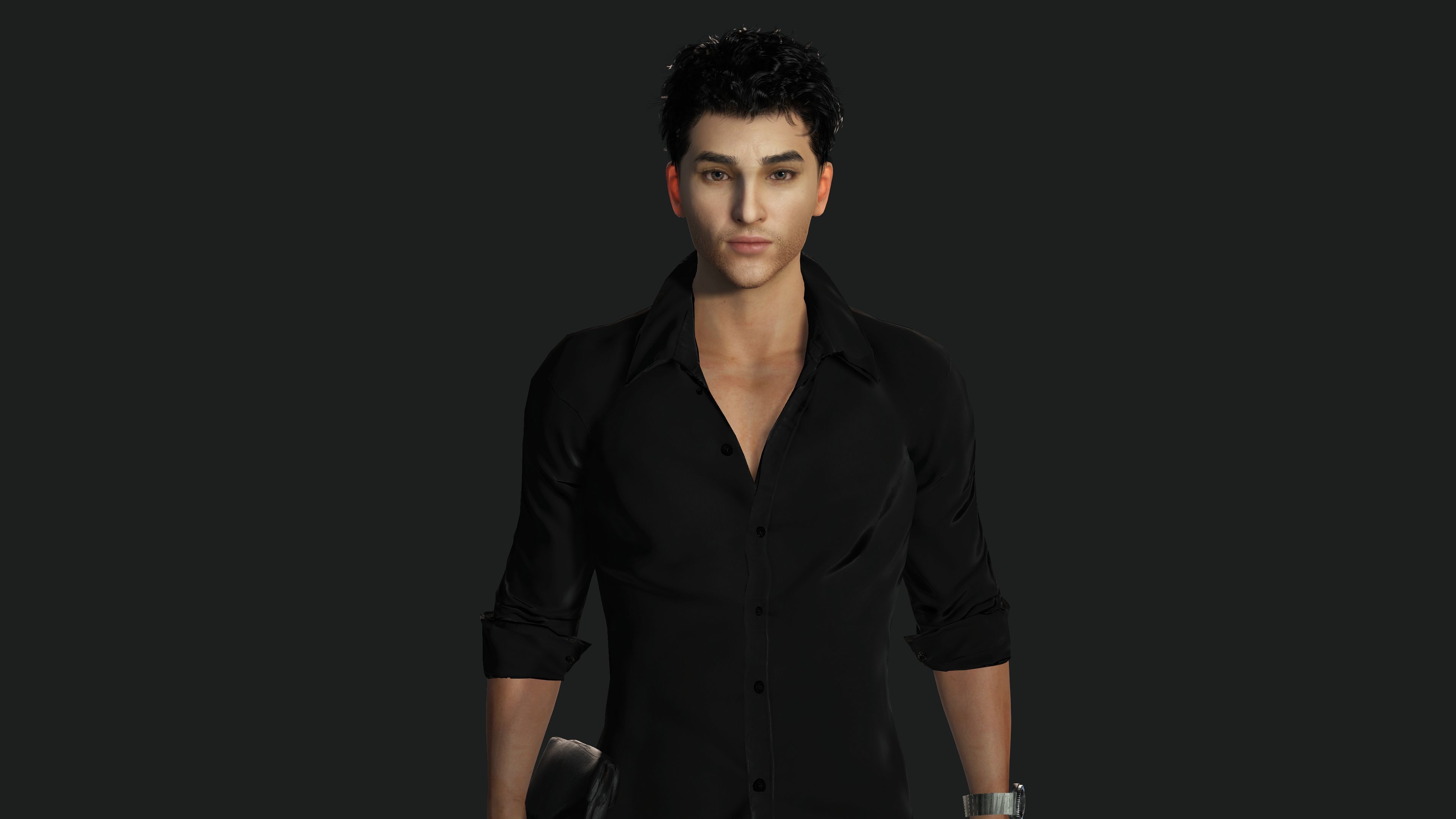 AAA 3D REALISTIC MALE CHARACTER - YOUNG BUSINESSMAN  CEO WORKER Low-poly 3D model_7