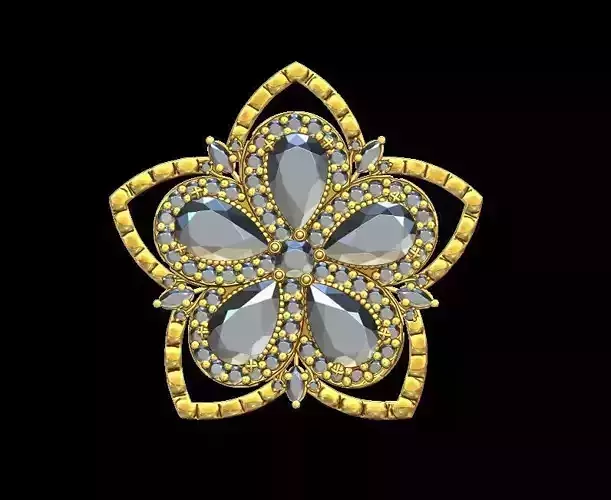 Flower Diamond Pendant