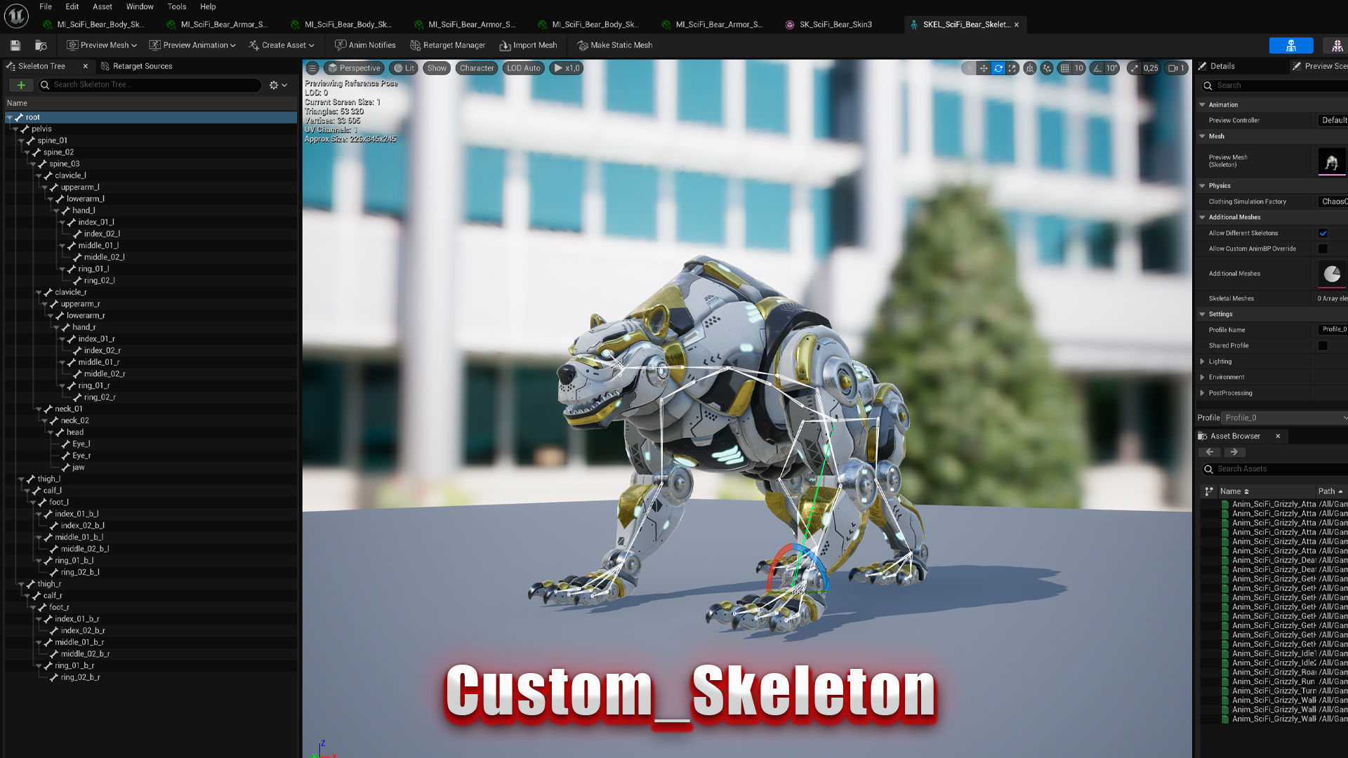 Sci-Fi Bear Low-poly 3D model_16