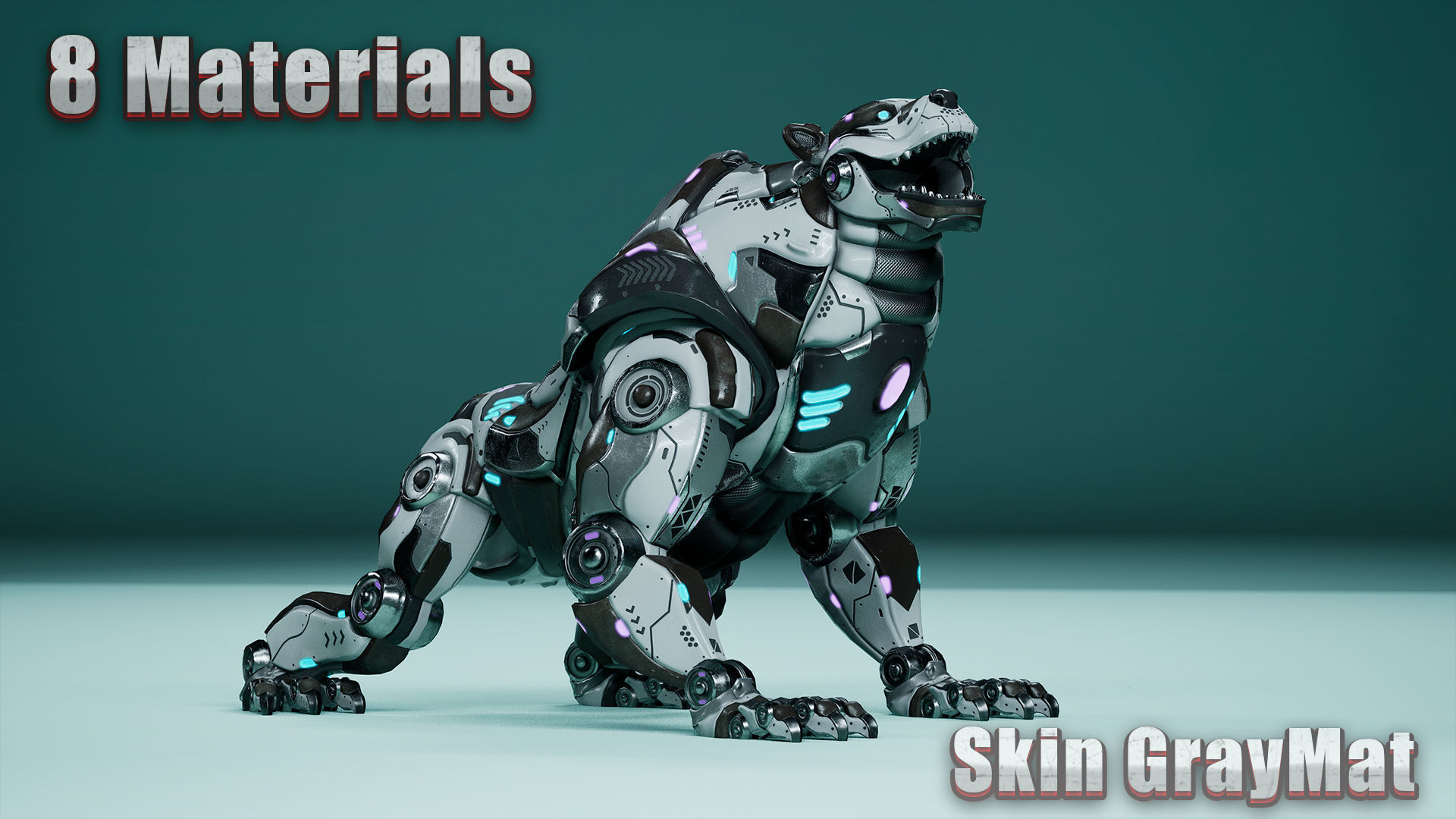 Sci-Fi Bear Low-poly 3D model_19