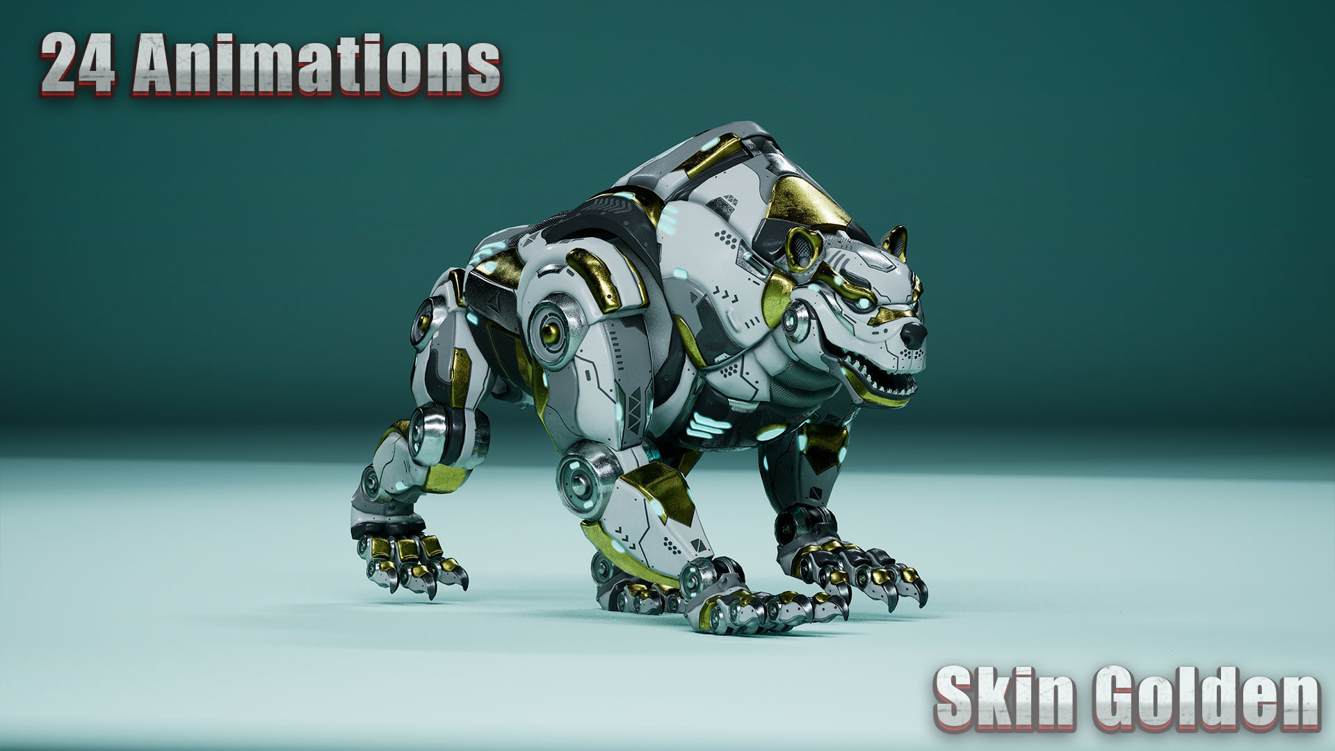 Sci-Fi Bear Low-poly 3D model_17