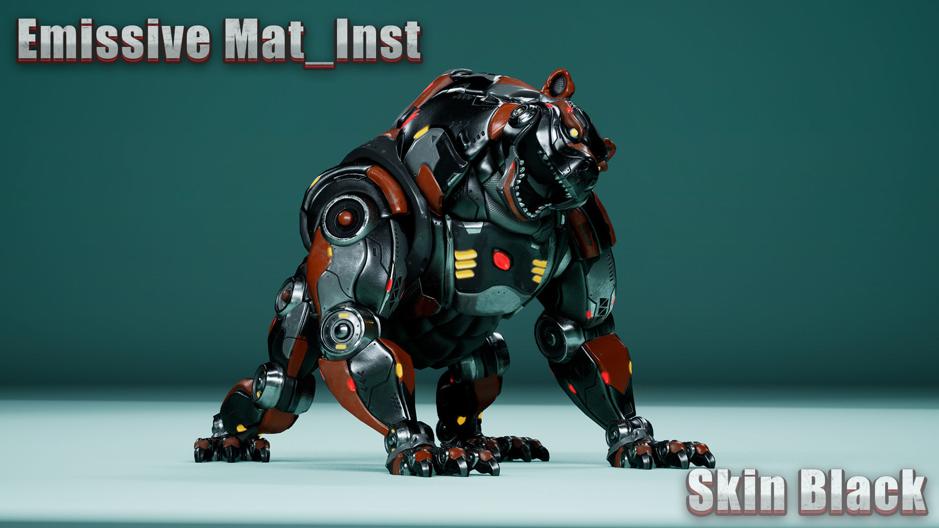 Sci-Fi Bear Low-poly 3D model_18