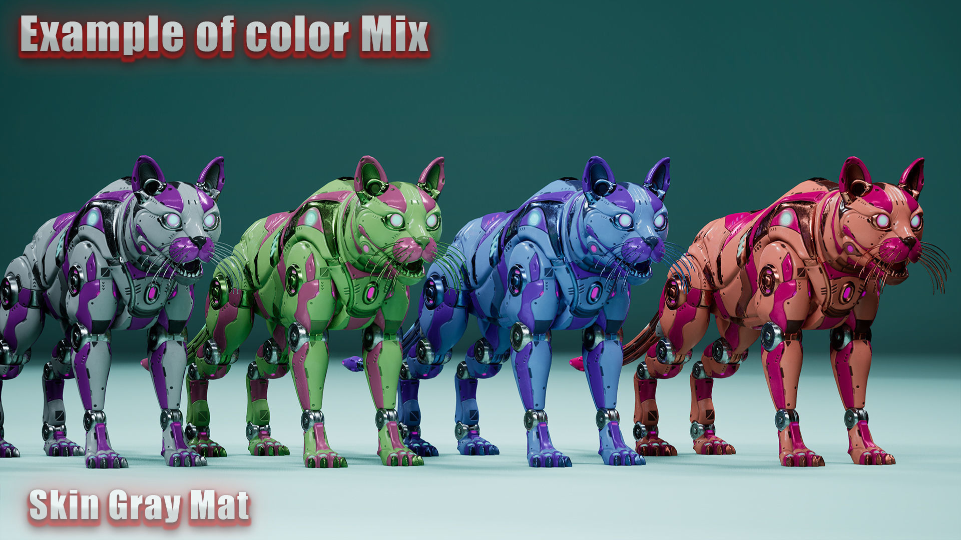 Sci-Fi Cat Low-poly 3D model_20