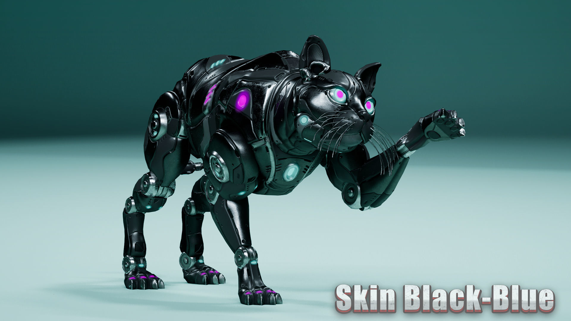 Sci-Fi Cat Low-poly 3D model_27