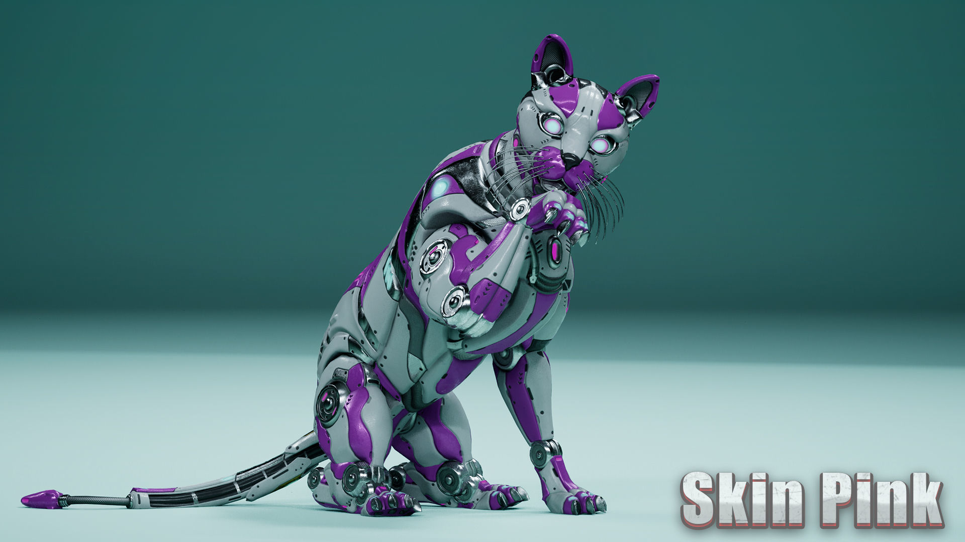 Sci-Fi Cat Low-poly 3D model_26