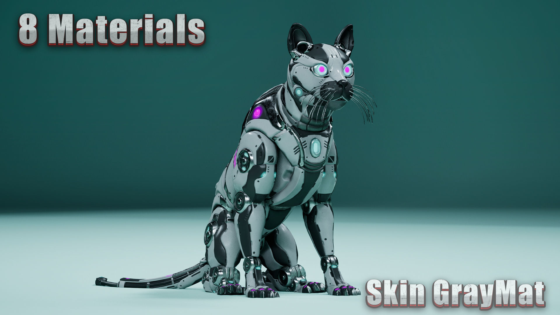 Sci-Fi Cat Low-poly 3D model_25