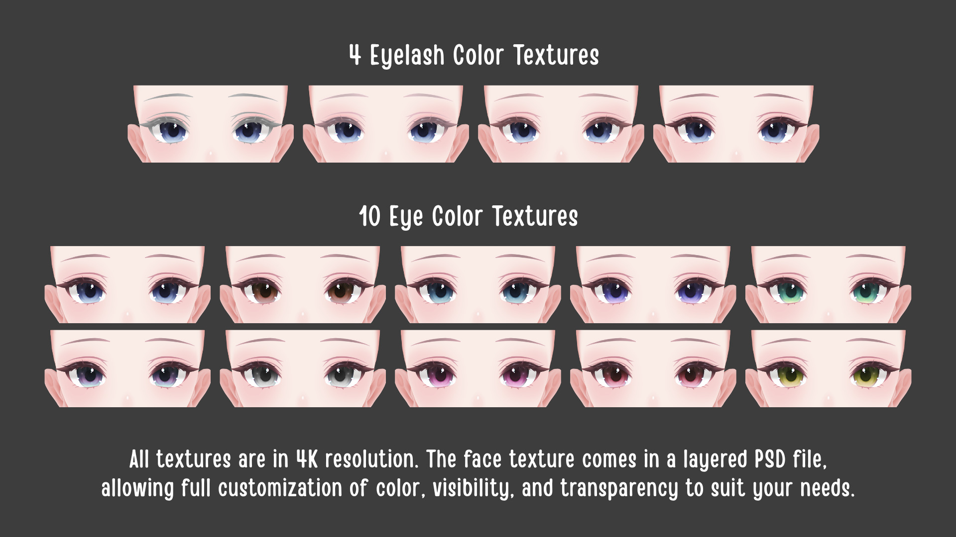 Anime Female Base Mesh 3D model_5