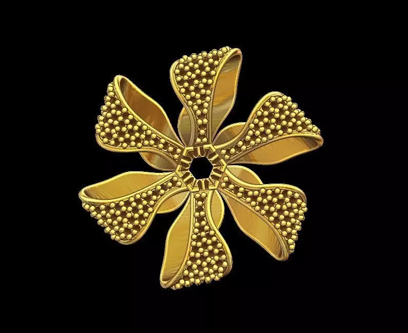 Flower Diamond Petal Pendant 3D print model