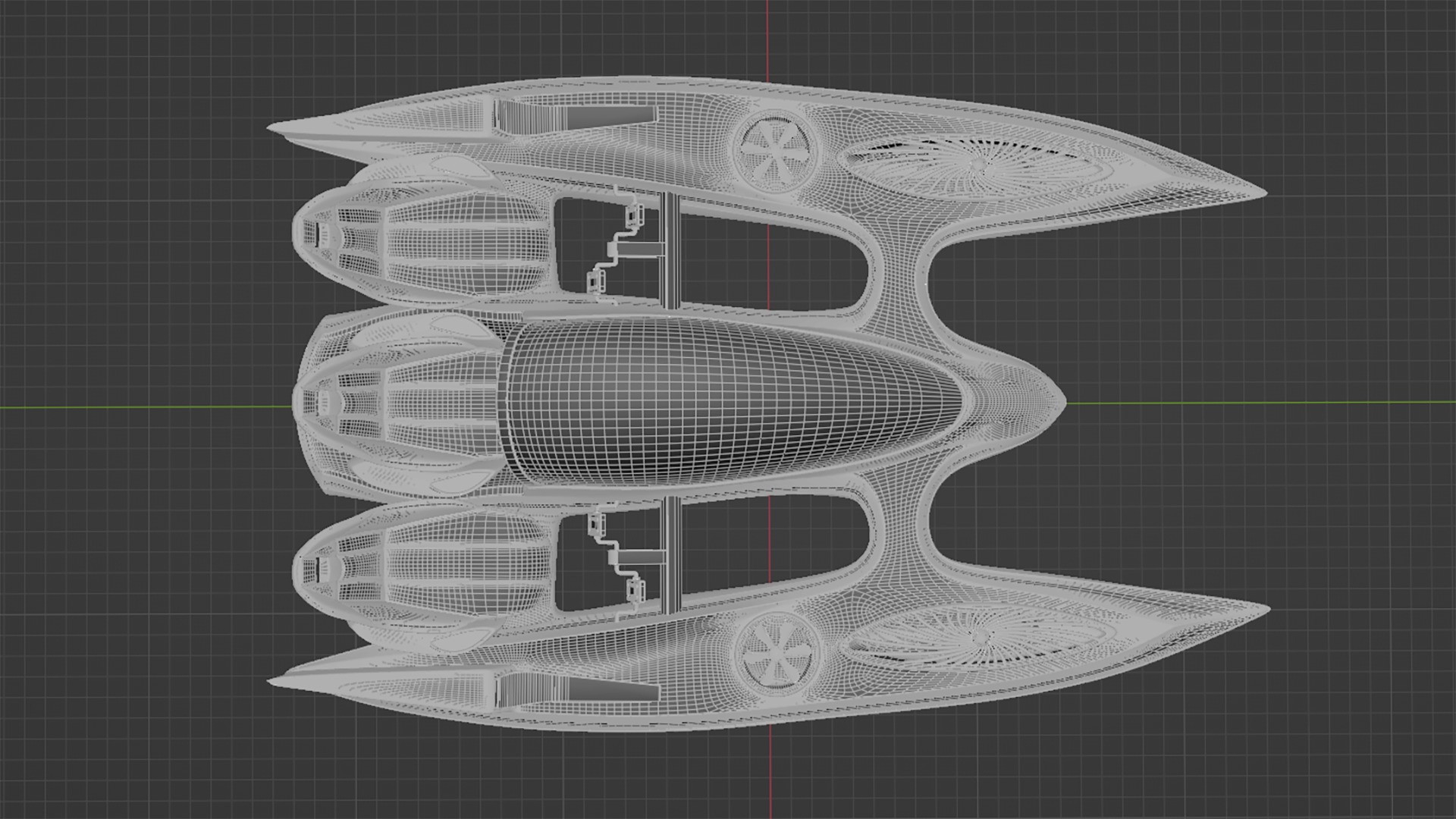 Aerodynamic Multi-Person Pedal Boat 3D model_11