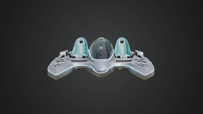 Aerodynamic Multi-Person Pedal Boat 3D model 6