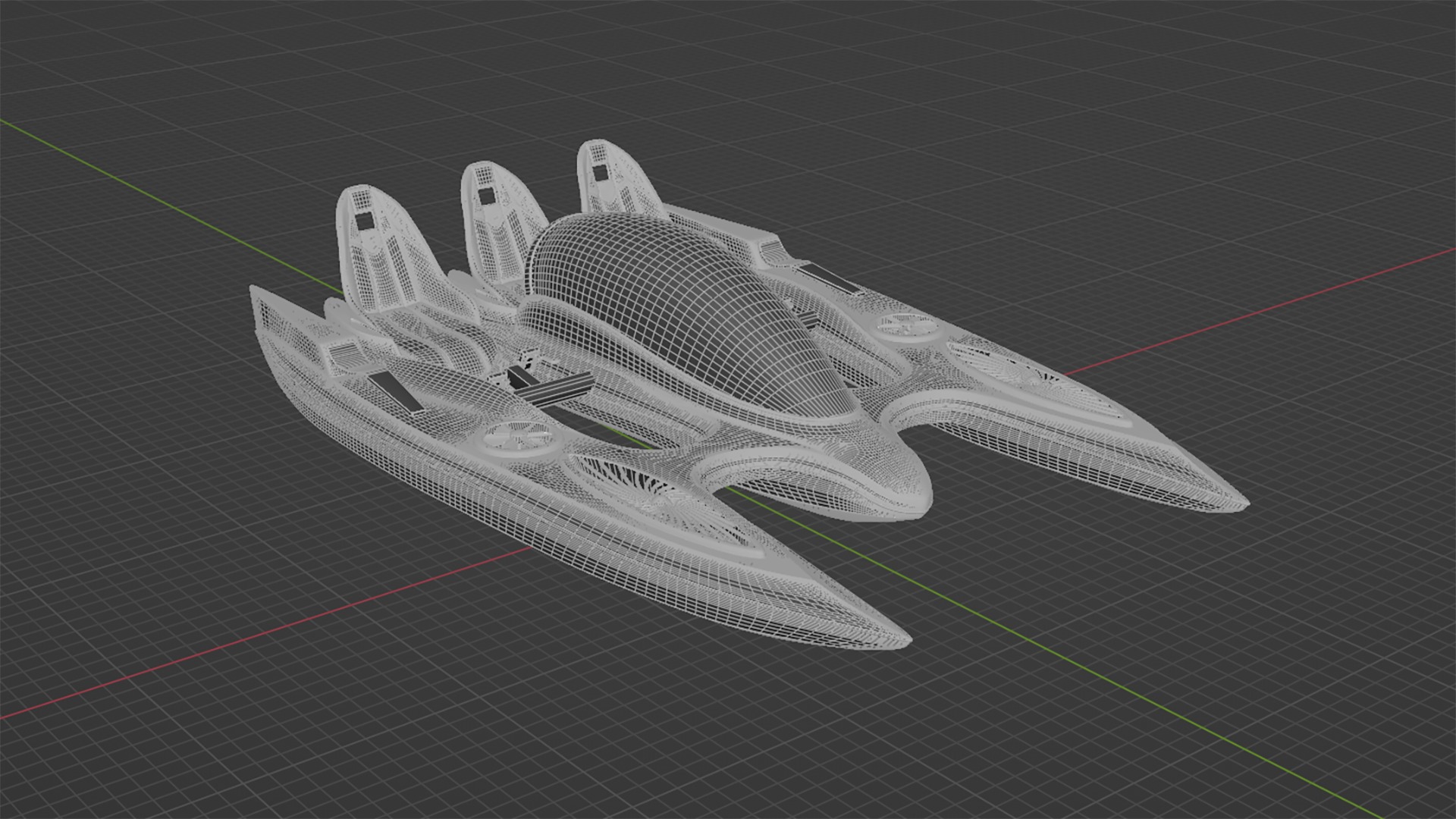 Aerodynamic Multi-Person Pedal Boat 3D model_10