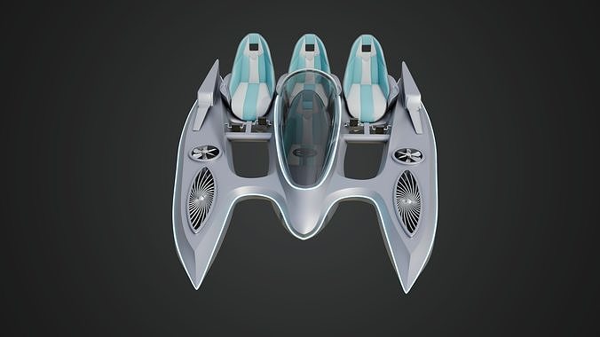 Aerodynamic Multi-Person Pedal Boat 3D model 4
